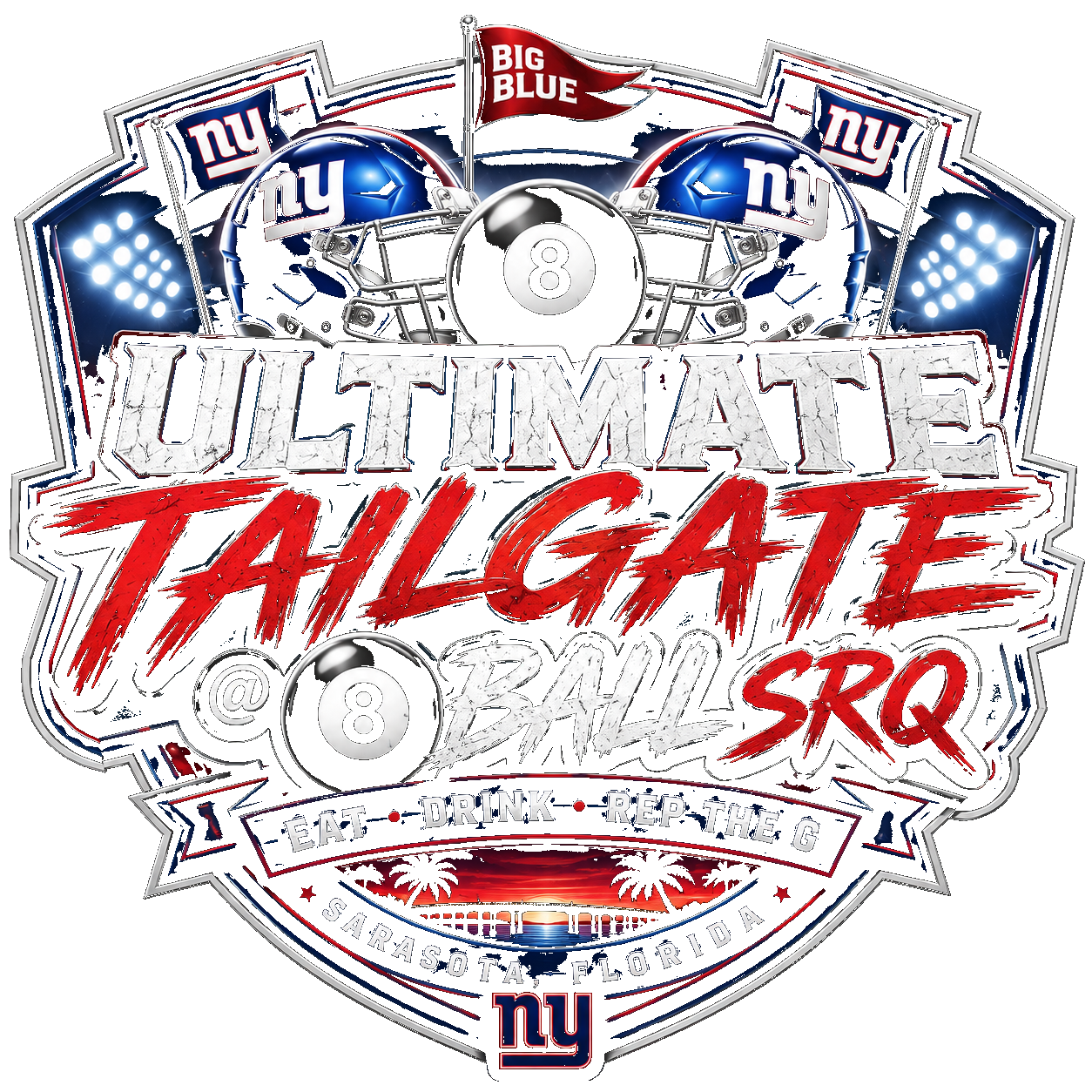 Ultimate Tailgate @ 8 Ball SRQ crest